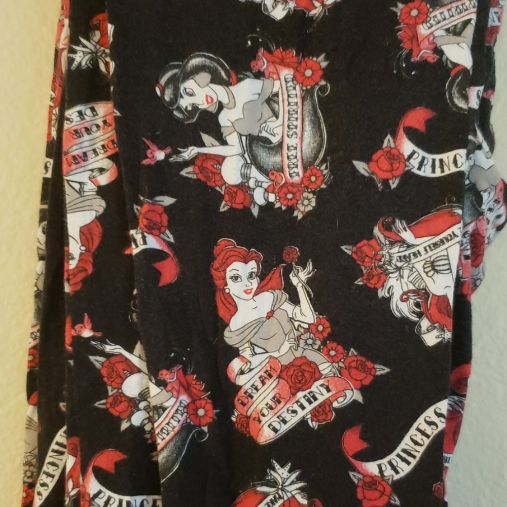 Disney princess tattoo style leggings